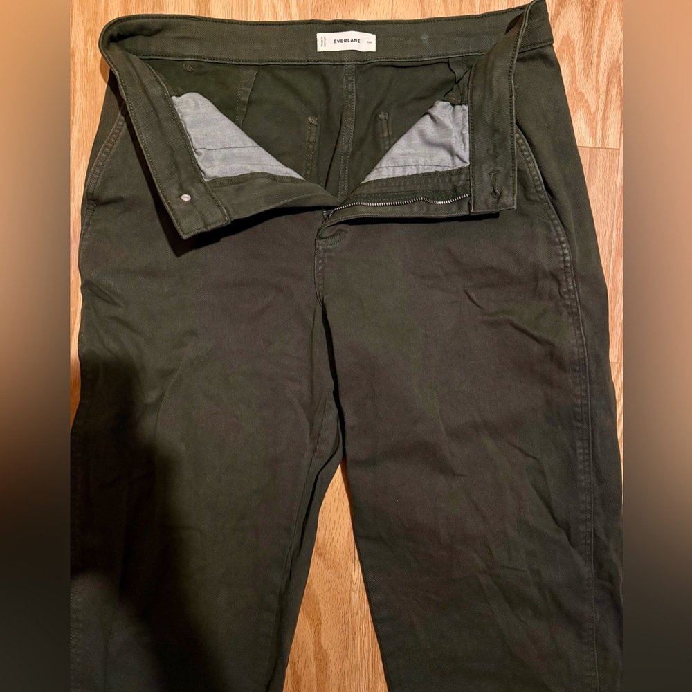 Everlane Women's The Utility Barrel Pant - Dark Forest Size 14 - Picture 2 of 5